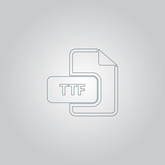 Poster - TTF extension text file type icon