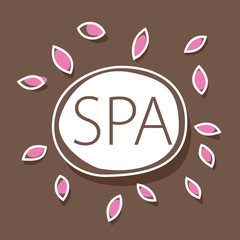 Wall Mural - Abstract vector logo for Spa salon