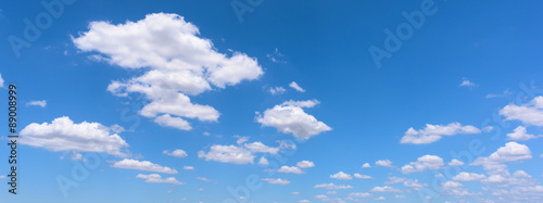 Obraz w ramie blue sky with cloud closeup