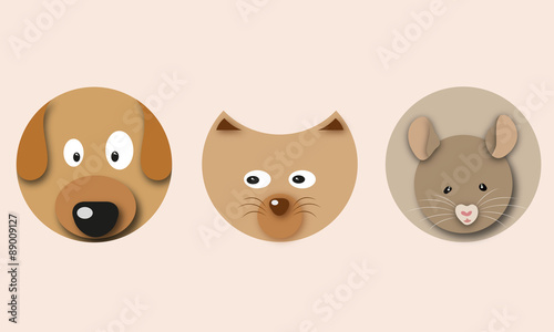 Hund Katze Maus Icons Buy This Stock Vector And Explore