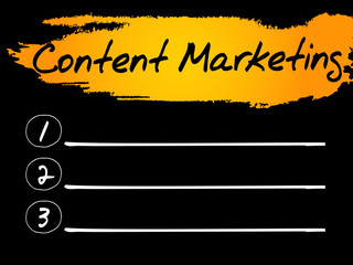 Poster - Content Marketing Blank List, vector concept