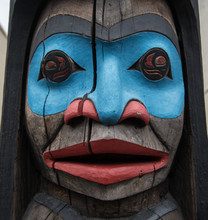 Totem Pole In Duncan British Columbia