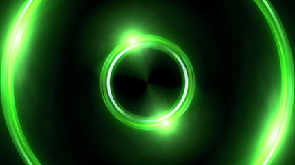 Wall Mural - The circle shape of ring lens flares is rotating with dark background
