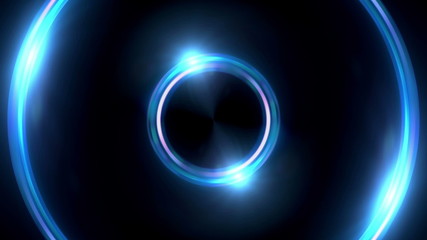 Wall Mural - The circle shape of ring lens flares is rotating with dark background