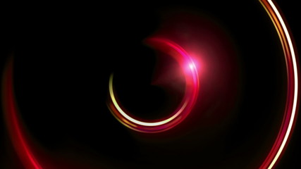 Wall Mural - The circle shape of ring lens flares is rotating with dark background