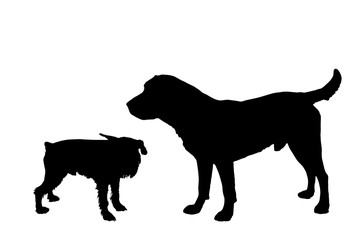 Sticker - Vector silhouette of a dog.