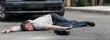© Photographee.eu - Man lying on street