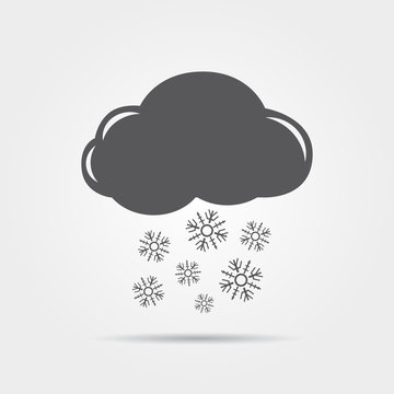 Cloud with snow icon