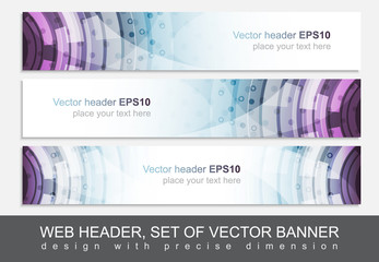 Poster - Creative web header, banner or footer for your project. Editable vector design.