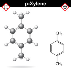 Sticker - Xylene molecule, para-xylene isomer