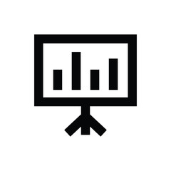 Canvas Print - Bar Chart Vector Icon