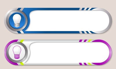 Poster - Vector buttons for your text and bulb