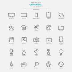 Wall Mural - universal icons