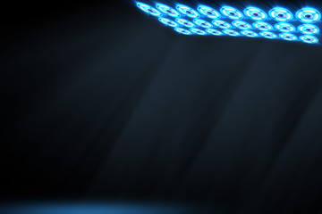 Wall Mural - blue stage spotlights., light show at the concert