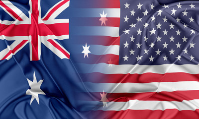 Wall Mural - USA and Australia