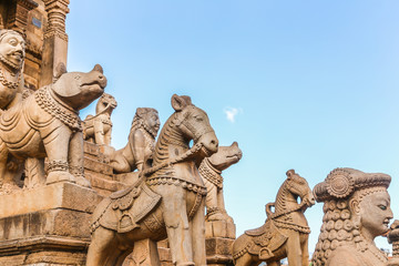 Wall Mural - Statues at the entry of the temple