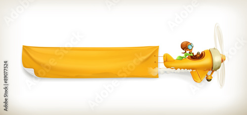 Aircraft vector banner