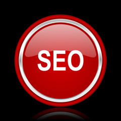 Aufkleber - seo red glossy web icon