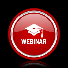 Aufkleber - webinar red glossy web icon