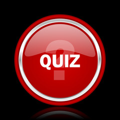 Poster - quiz red glossy web icon