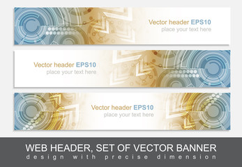 Poster - website header or banner with abstract technological pattern. design for your project or website pre