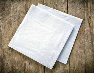 white paper napkins