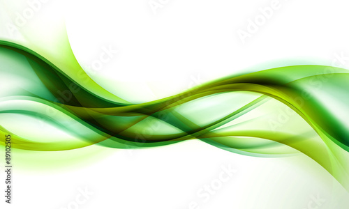 Nowoczesny obraz na płótnie abstract green wave background