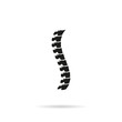 Spine diagnostics symbol with shadow