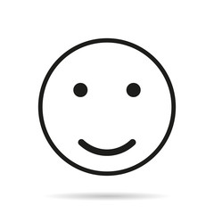 Poster - face sign icon with shadow