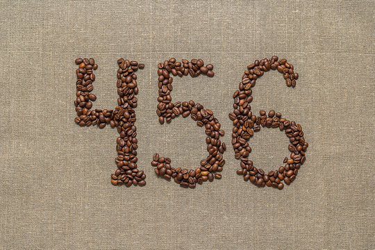 numbers four, five, six from coffee beans