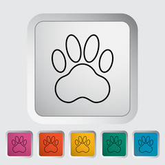 Wall Mural - Paw icon