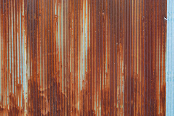 Rusted galvanized iron plate