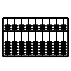 silhouette of abacus vector
