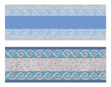 Vector Illustration Seamless Mosaic Border In Antique Style