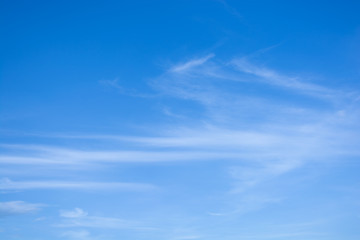 white clouds and blue sky