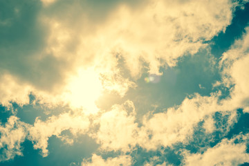Wall Mural - sun breaking through clouds