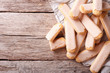 © FomaA - Tasty Savoiardi cookies on the table. horizontal top view