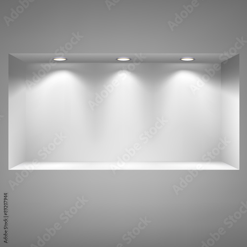 Fotomural Gray niche for presentations.