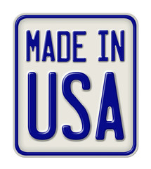 Wall Mural - Metal sign with the inscription Made in USA