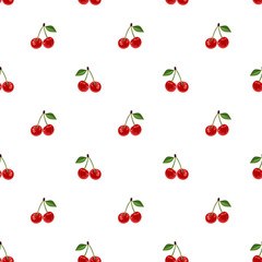 Wall Mural - seamless pattern with cherry. vector illustration.