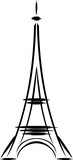 Fototapeta Boho - Eiffel tower abstract. Sketch
