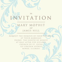 Wall Mural - Invitation with a rich background in Renaissance style. Template