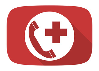 Aufkleber - emergency call flat design modern icon
