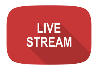 Poster - live stream flat design modern icon