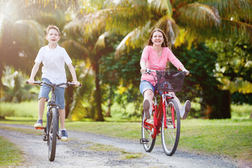 Wall Mural - Family on bike ride