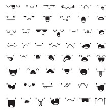 Set Of 52 Different Pieces Doddle Emotions To Create Characters