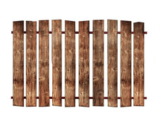 Wooden Fence On White Background