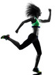 © snaptitude - woman runner jogger running jogging silhouette