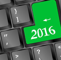 Poster - keyboard keys with new year sign 2016