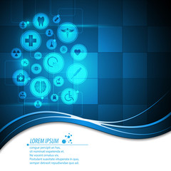 Wall Mural - vector abstract health care medical concept banner background